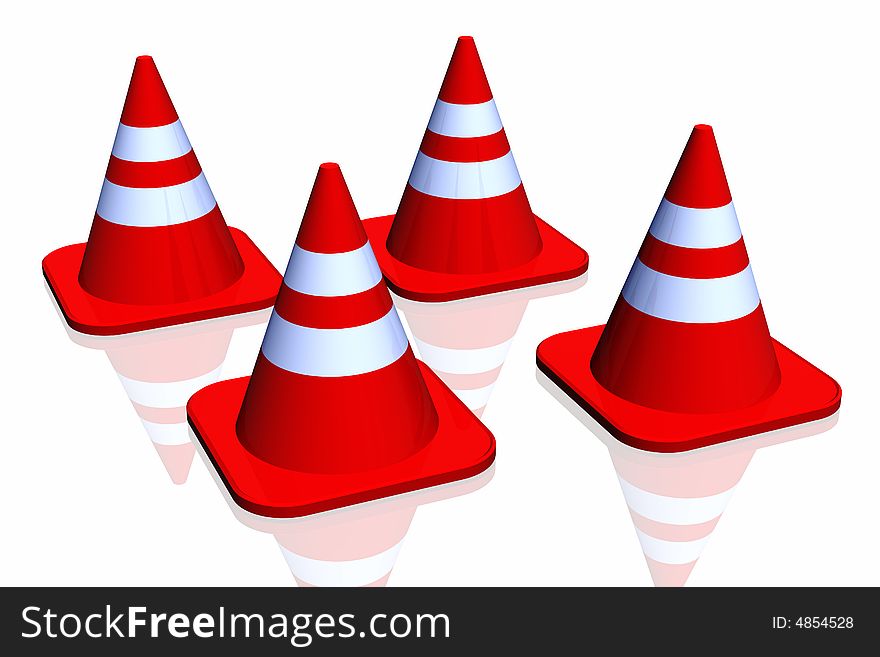 3d traffic cone