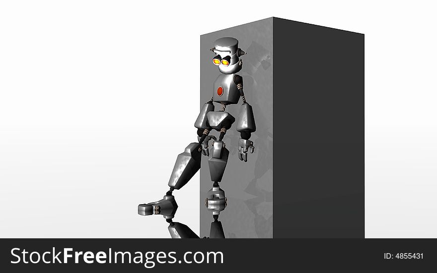 Cgi render of robot machine