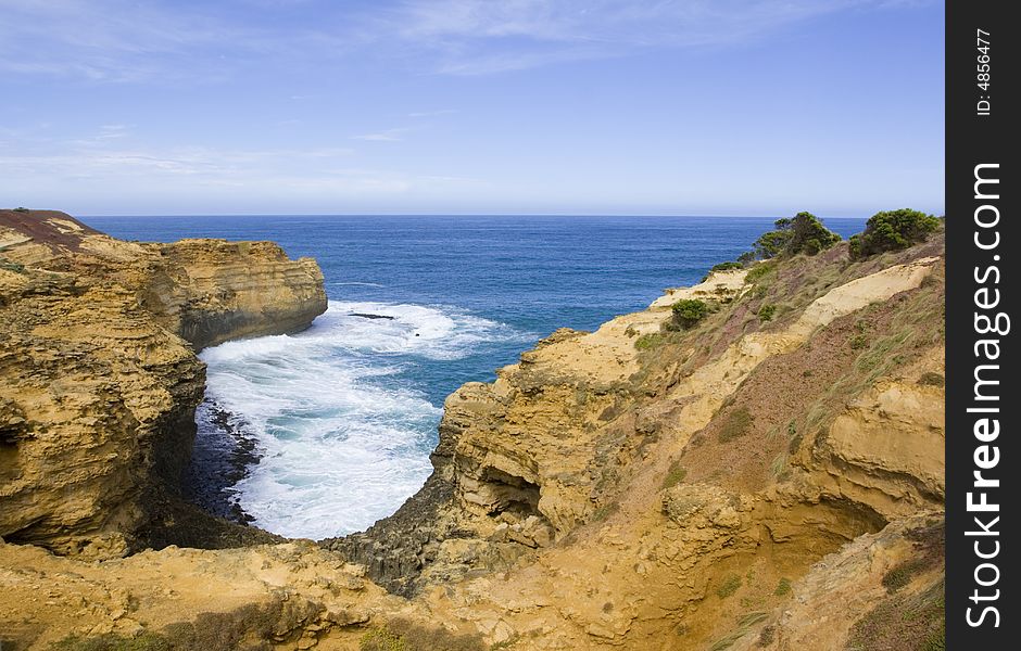 Beautiful natural rock alcove australian east coastline. Beautiful natural rock alcove australian east coastline