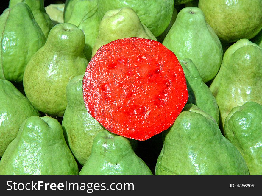 Sweet green fresh Indian fruits