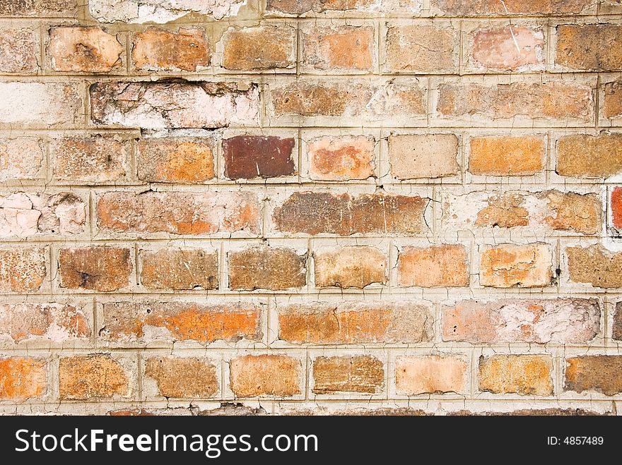 Old and worn looking brick wall