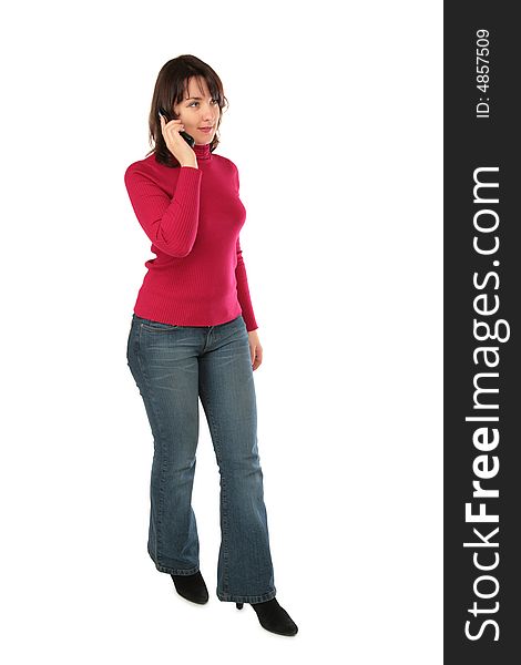 Young Woman With Cellphone Posing