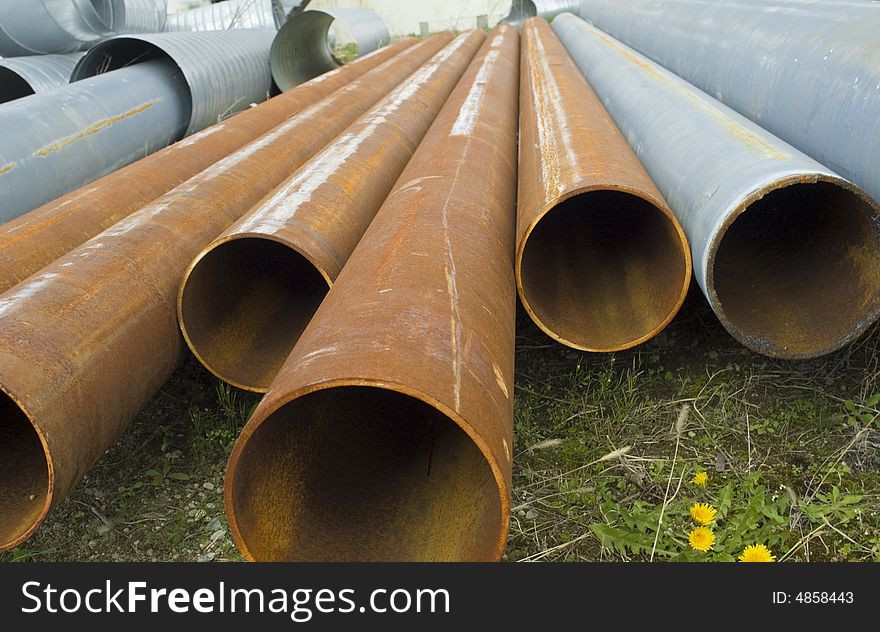 Old and rusty pipes at CERN. Old and rusty pipes at CERN