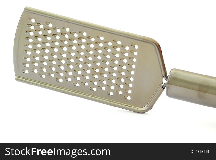 Parmesan cheese grater isolated on white. Parmesan cheese grater isolated on white