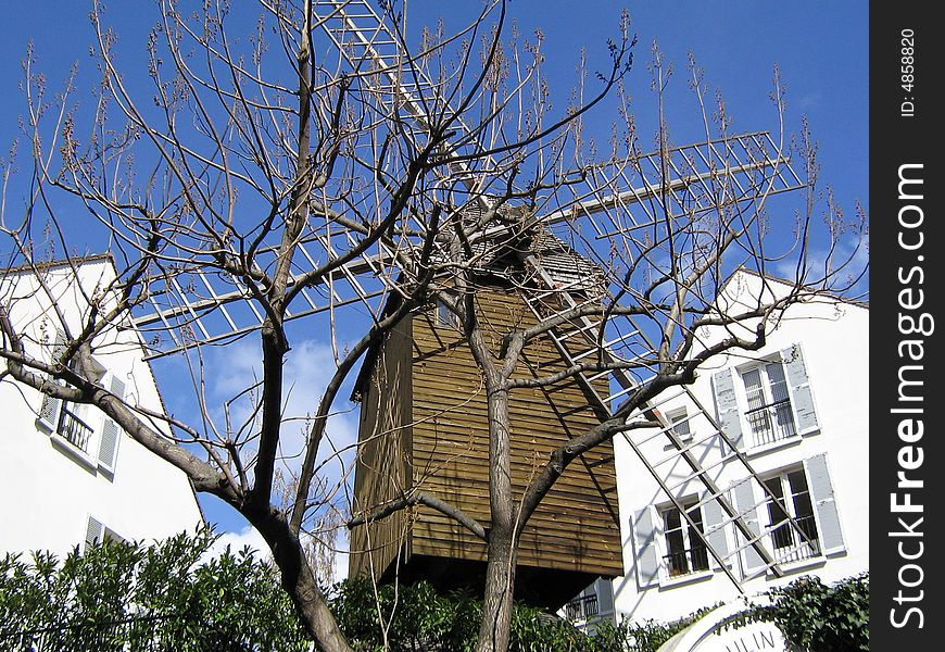 Old windmill in Montmartre, Paris