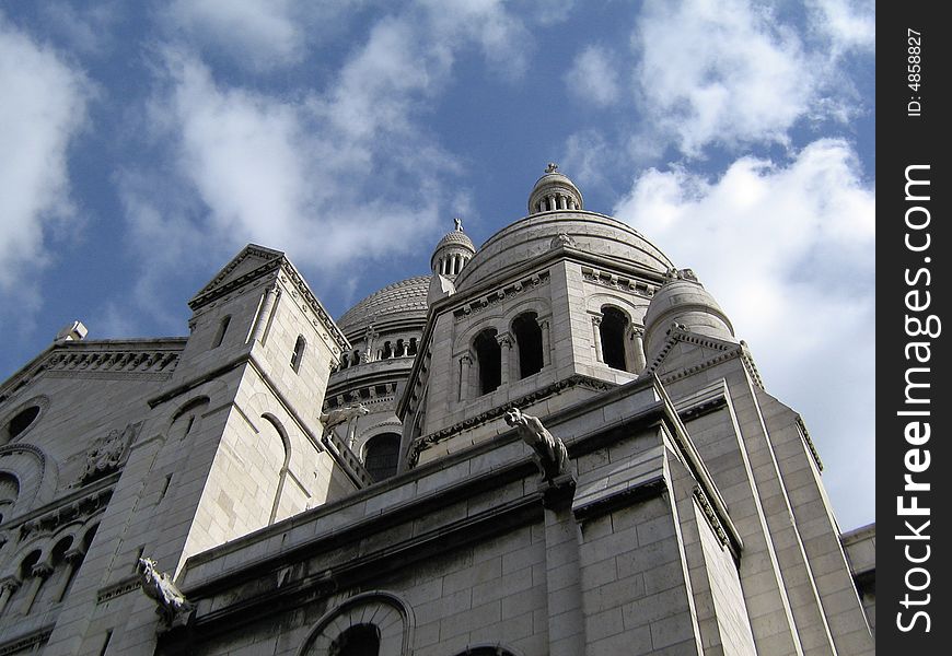 Detail of the Sacre Coeur in Paris , France