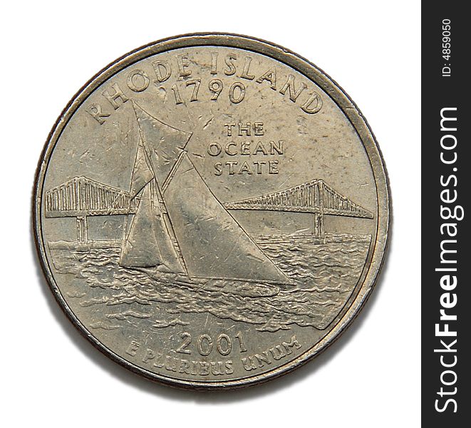 Rhode Island US quarter dollar