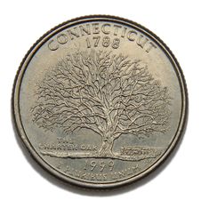 Connecticut US Quarter Dollar Royalty Free Stock Image