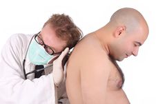 Doctor Checking A Patient Royalty Free Stock Image Doctor Checking A Patient Royalty Free Stock Image