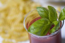 Tomato Sauce And Basil Royalty Free Stock Photo Tomato Sauce And Basil Royalty Free Stock Photo
