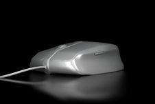 White Pc Mouse In The Dark Stock Photography White Pc Mouse In The Dark Stock Photography