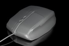 White Pc Mouse In The Dark 2 Royalty Free Stock Image