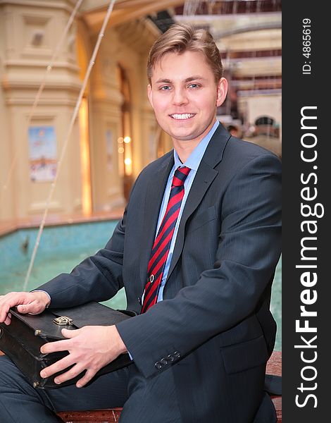 Young Businessman With Briefcase