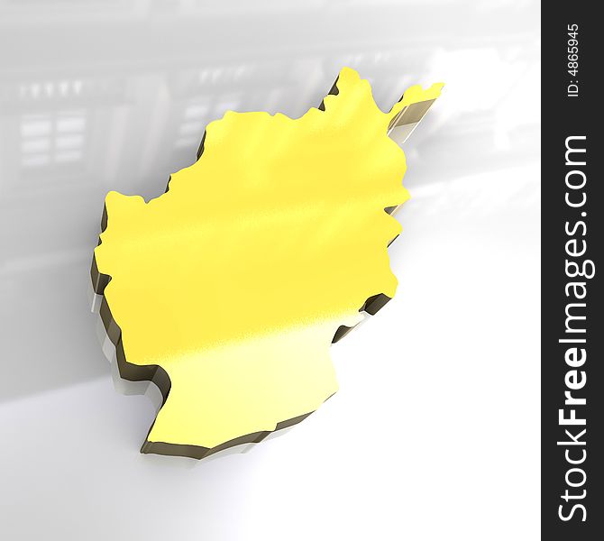 3d made - flag map of afghanistan. 3d made - flag map of afghanistan