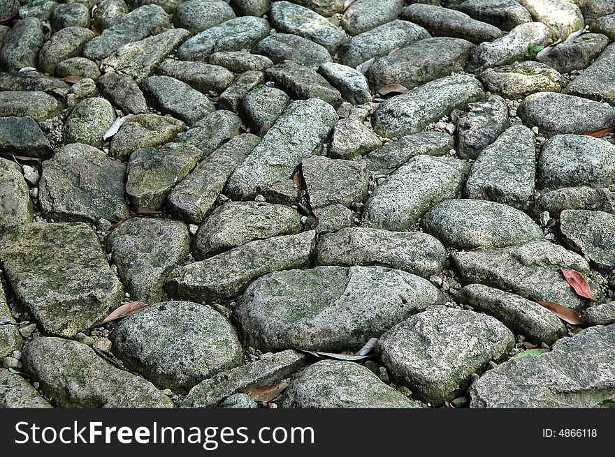 Pebbles way at the scenic spot.