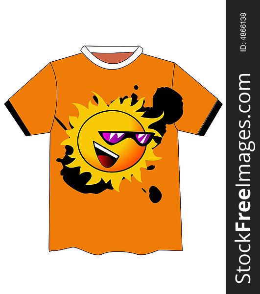 Vector t-shirt design summer sun