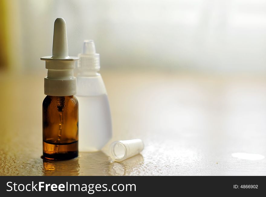 Bottle of Medicine on White Background