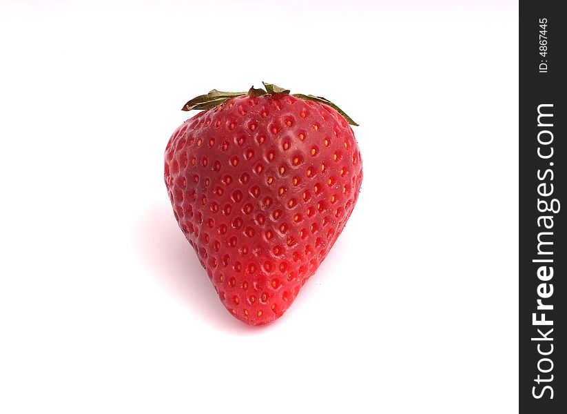Red strawberry on white backgrand