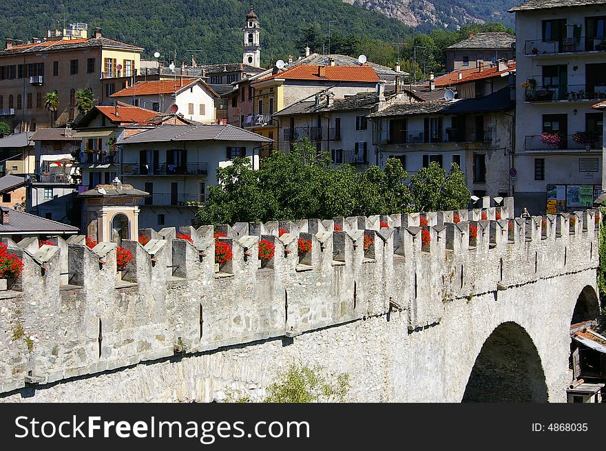 Medieval bridge in italy