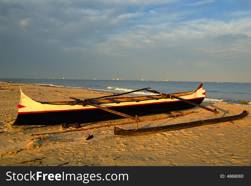 Fishing boats at the beach, Madagascar