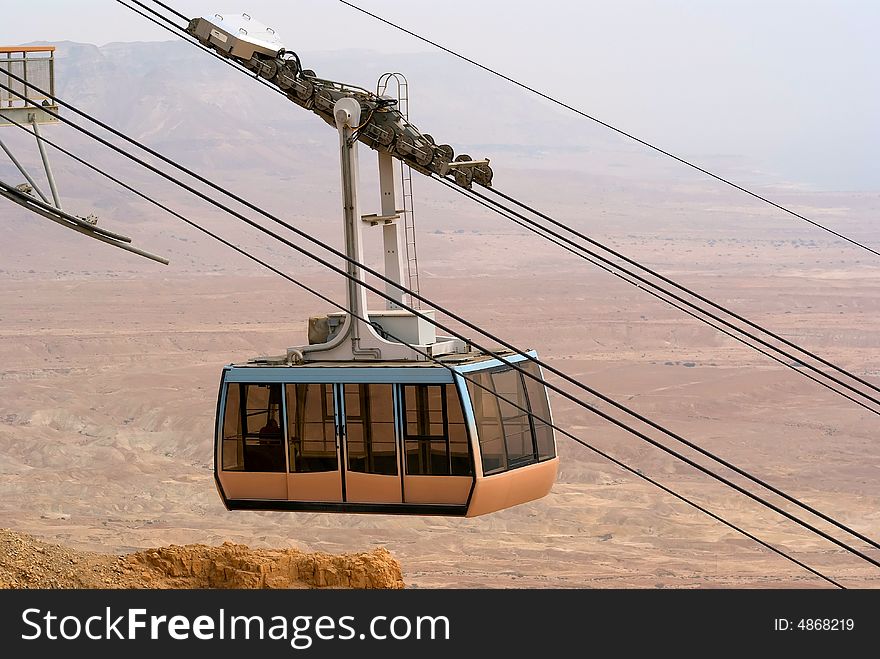 Cable car in Masada National park, Israel