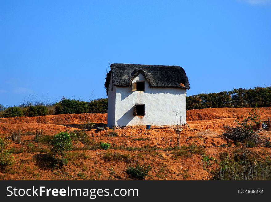 A Clay hut in Madagascar