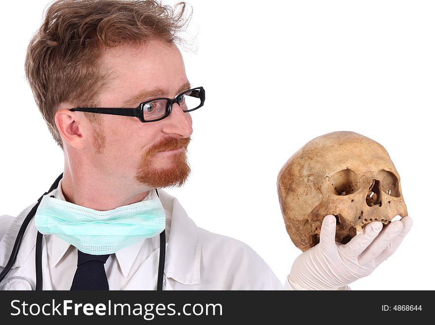 Doctor with skull