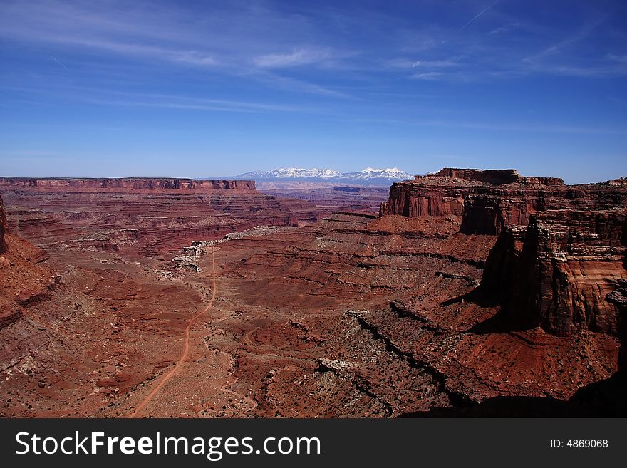 Shafer Trail In Canyonlands National Park. Shafer Trail In Canyonlands National Park