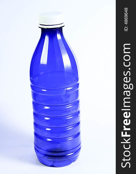 Blue bottle isolated on a background