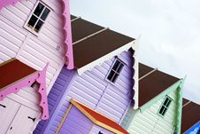 Beach Huts In A Row Royalty Free Stock Image Beach Huts In A Row Royalty Free Stock Image