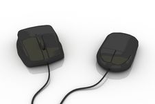 Two Black Pc Mouses Stock Image