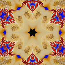 Abstract Multifinal Star With Patterns. Royalty Free Stock Photos
