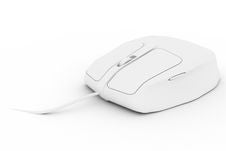 White Pc Mouse Royalty Free Stock Photography