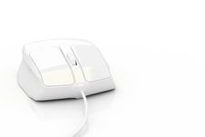 White Pc Mouse Stock Photography