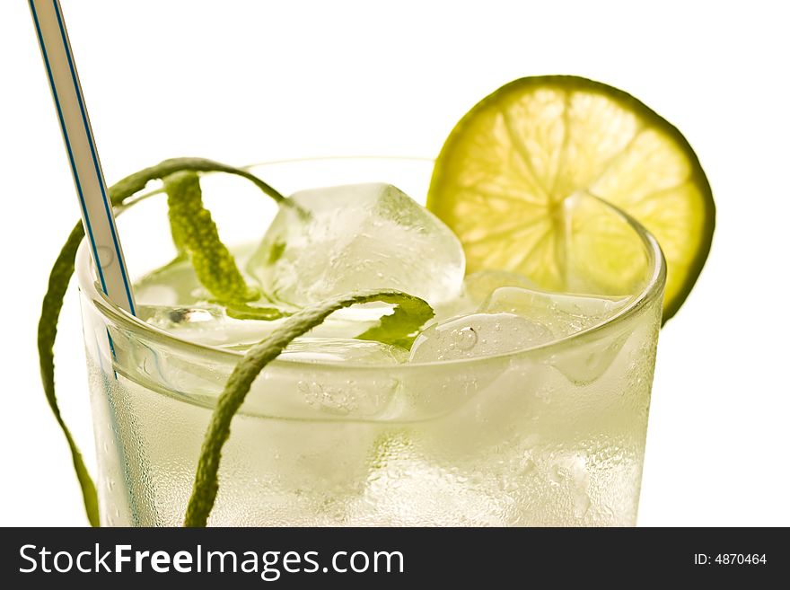 Drink series: cold drink with ice and lime. Drink series: cold drink with ice and lime