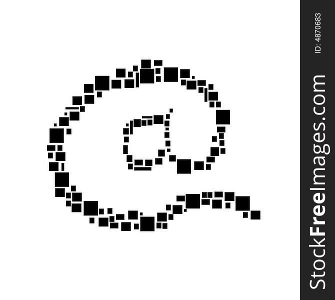 Illustration of a symbol of internet. Illustration of a symbol of internet