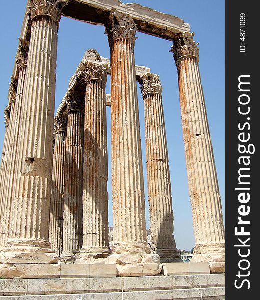 The Temple of Zeus Olympic in Athens, Greece