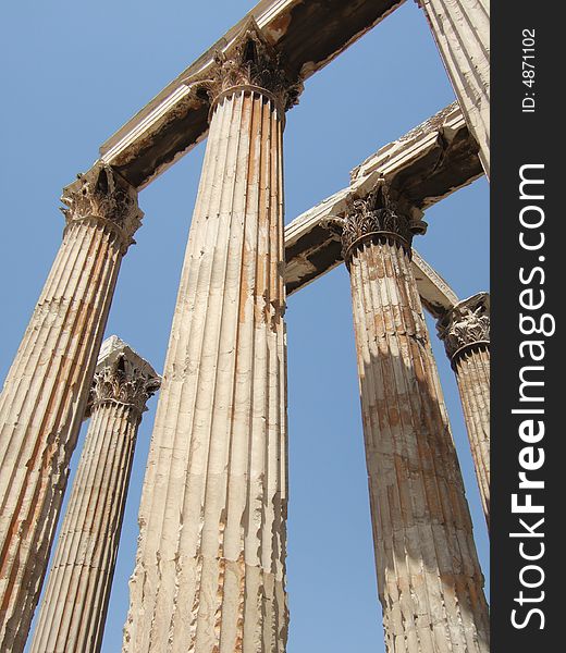 The Temple Of Zeus Olympic In Athens, Greece