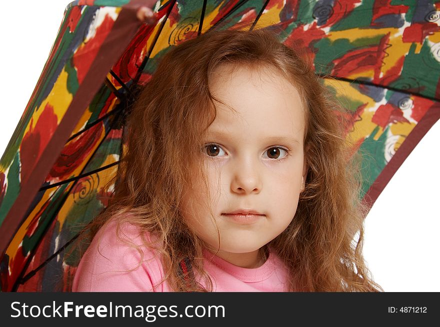 Little Girl And Umbrella