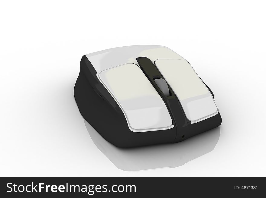 Pc mouse on white background 5