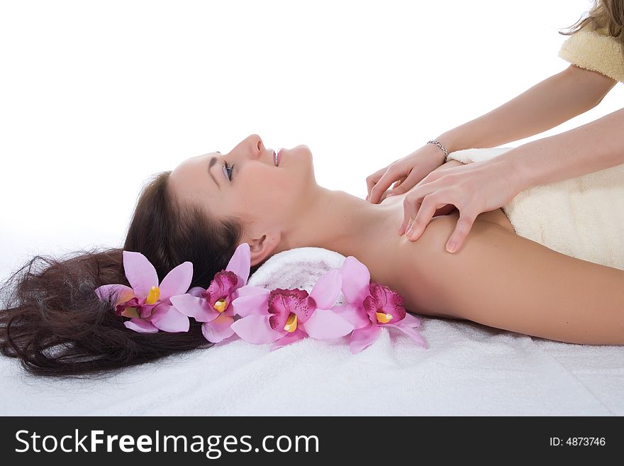 Attractive Woman Getting Spa Treatment