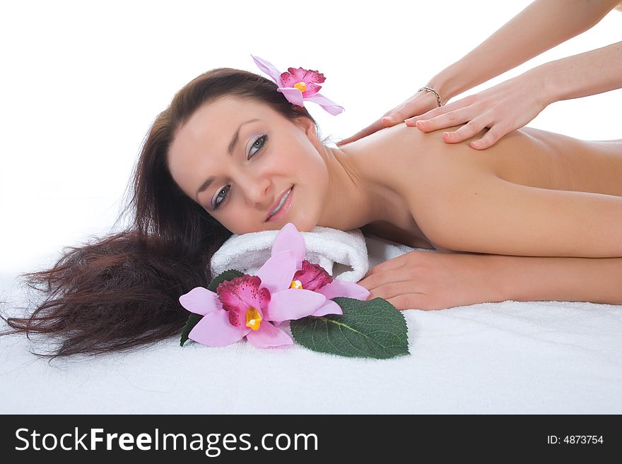 Attractive Woman Getting Spa Treatment