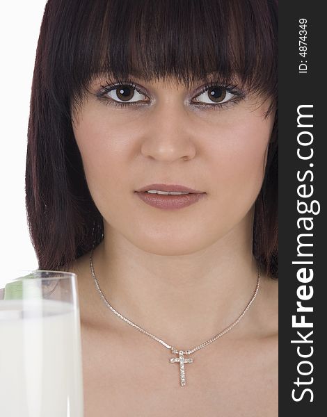 Woman With A Glass Of Milk