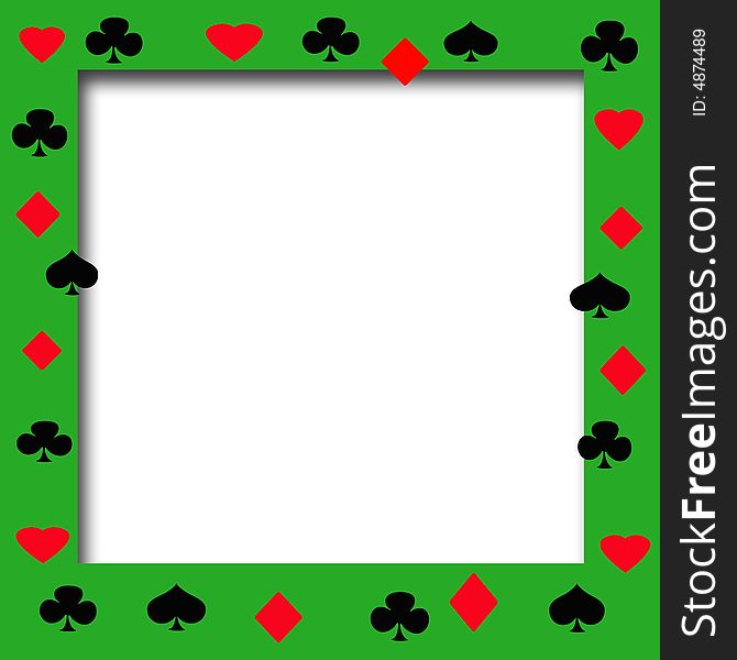 Poker game card symbols on background illustrated