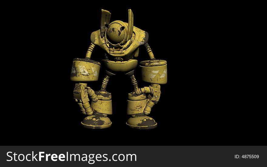 3d render of robot worker. 3d render of robot worker