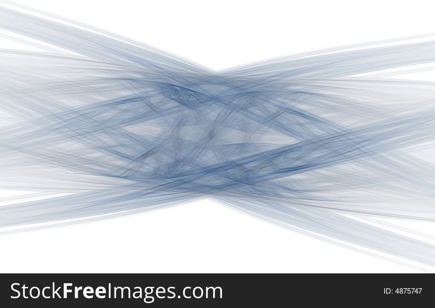 Abstract blue shape on white background