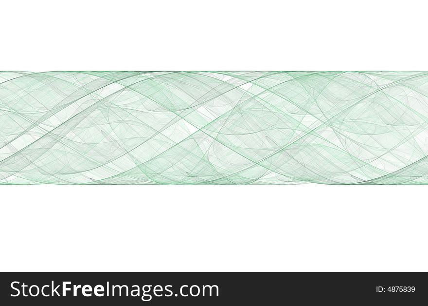 Green lines forming a tube on white background