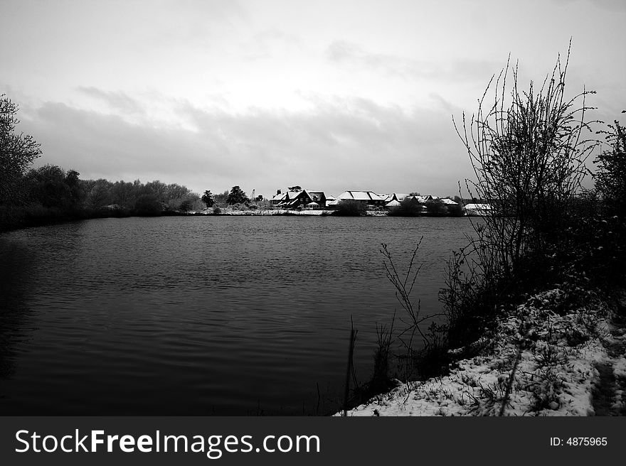 A large lake in Reading, Berkshire
