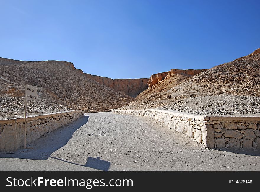 Valley of the kings - tombs of the pharaohs in luxor (ancient Thebes) in Egypt