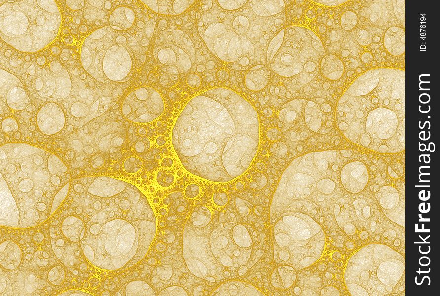 Abstract yellow bubbles